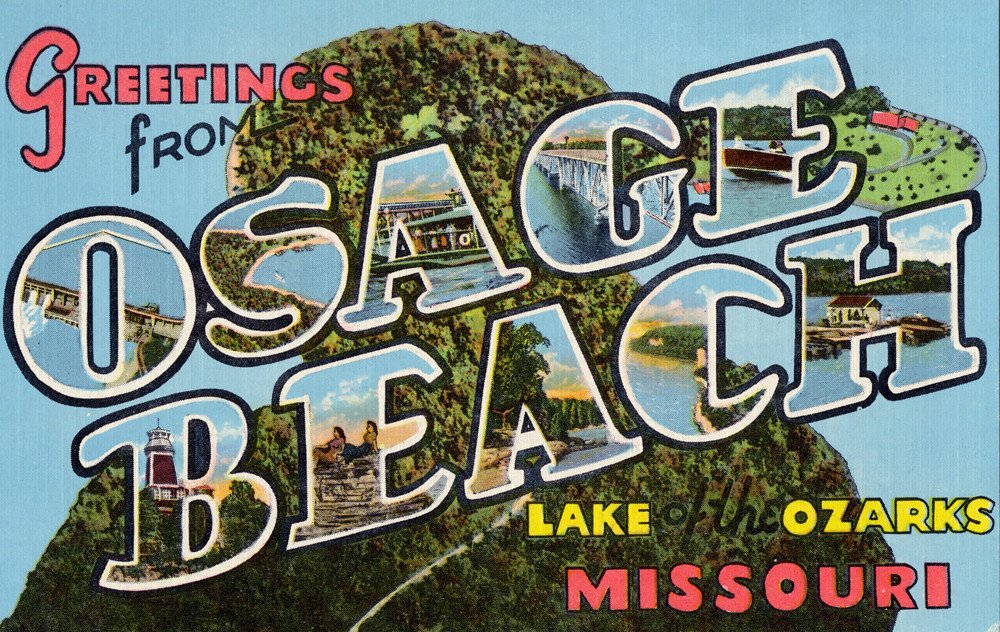 Vintage Greetings from Osage Beach postcard